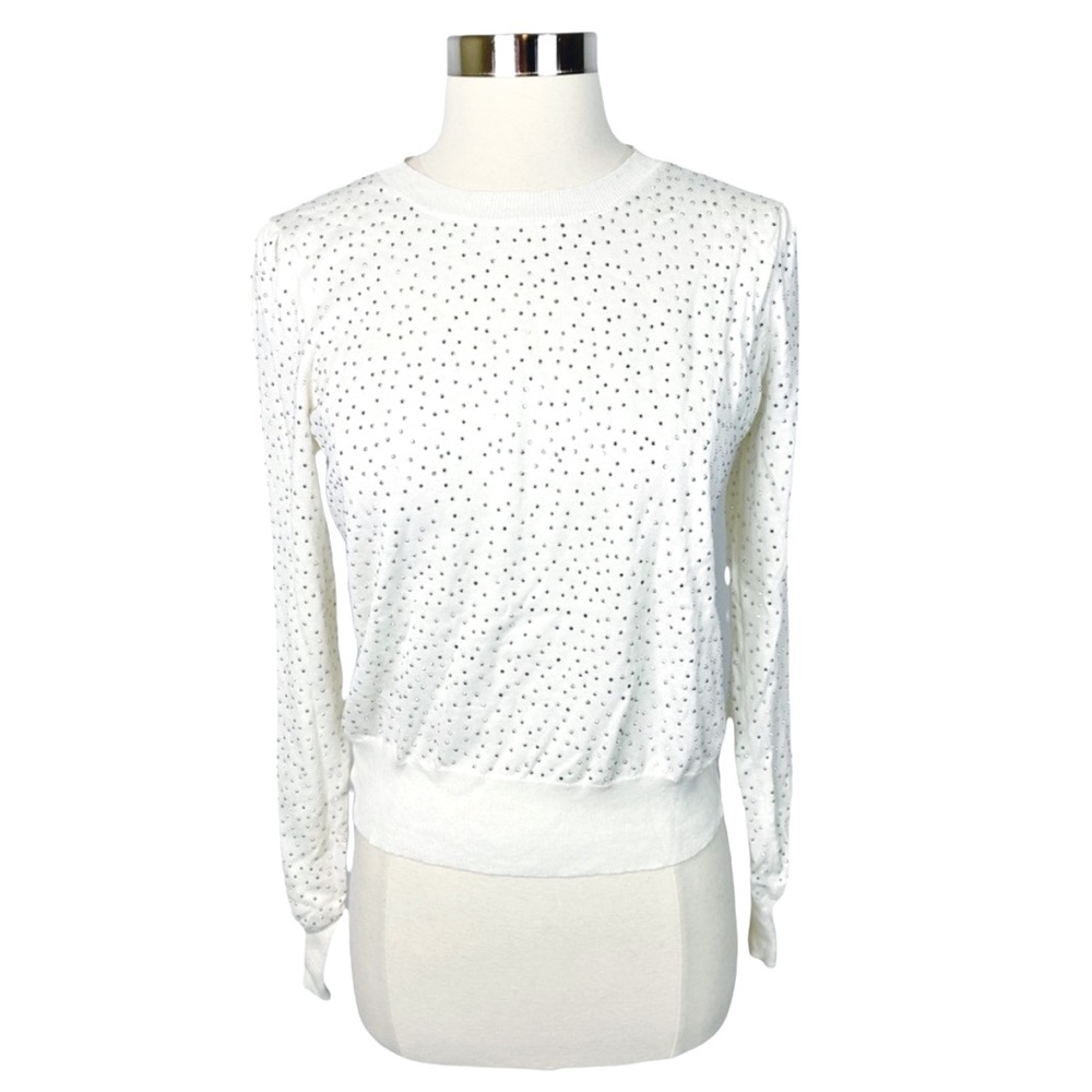 Generation Love White Rhinestone Pullover - Size XS